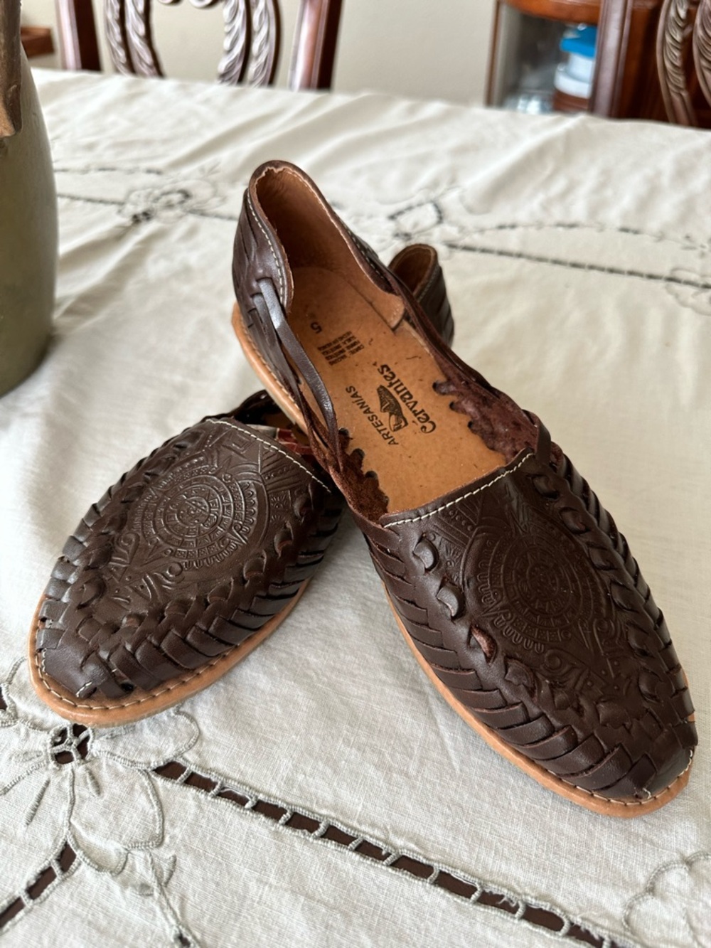 Craft Dark Brown Mexican artesanías mules